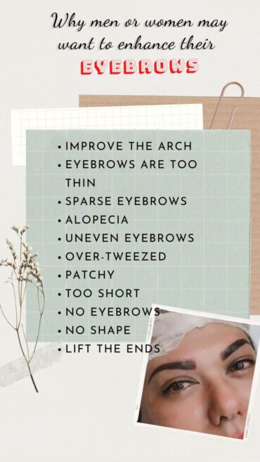 TOP REASONS Why men or women may want to enhance their #eyebrows