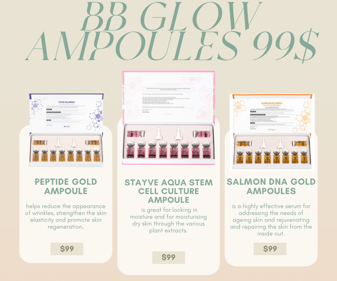 Discover the benefits of BB Glow Ampoules - Only $99 for flawless skin