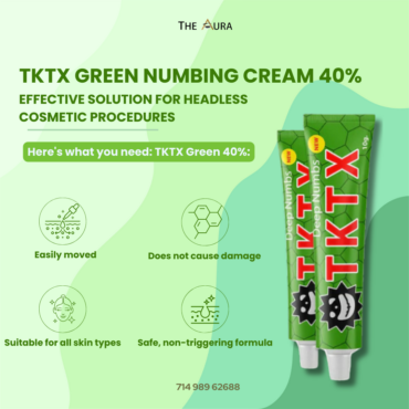 TKTX Green Numbing Cream 40% - Effective solution for Headless Cosmetic Procedures