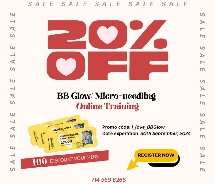 Super "HOT" offer - 30% discount when learning BB Glow online at Aura Beauty