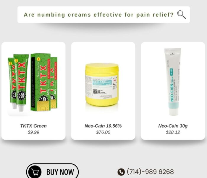 3 types of anesthetic creams are effective in pain relief?