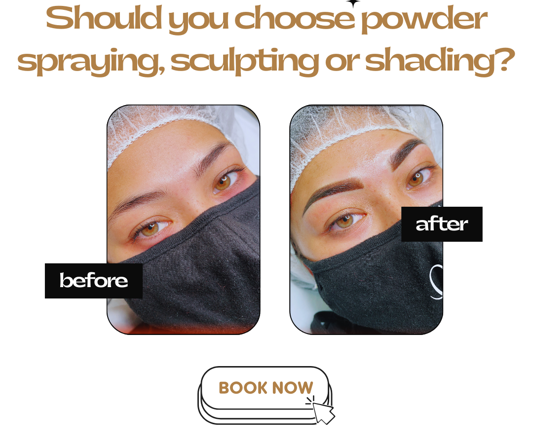 Should you choose powder spraying, sculpting or shading? Compare each style in detail!