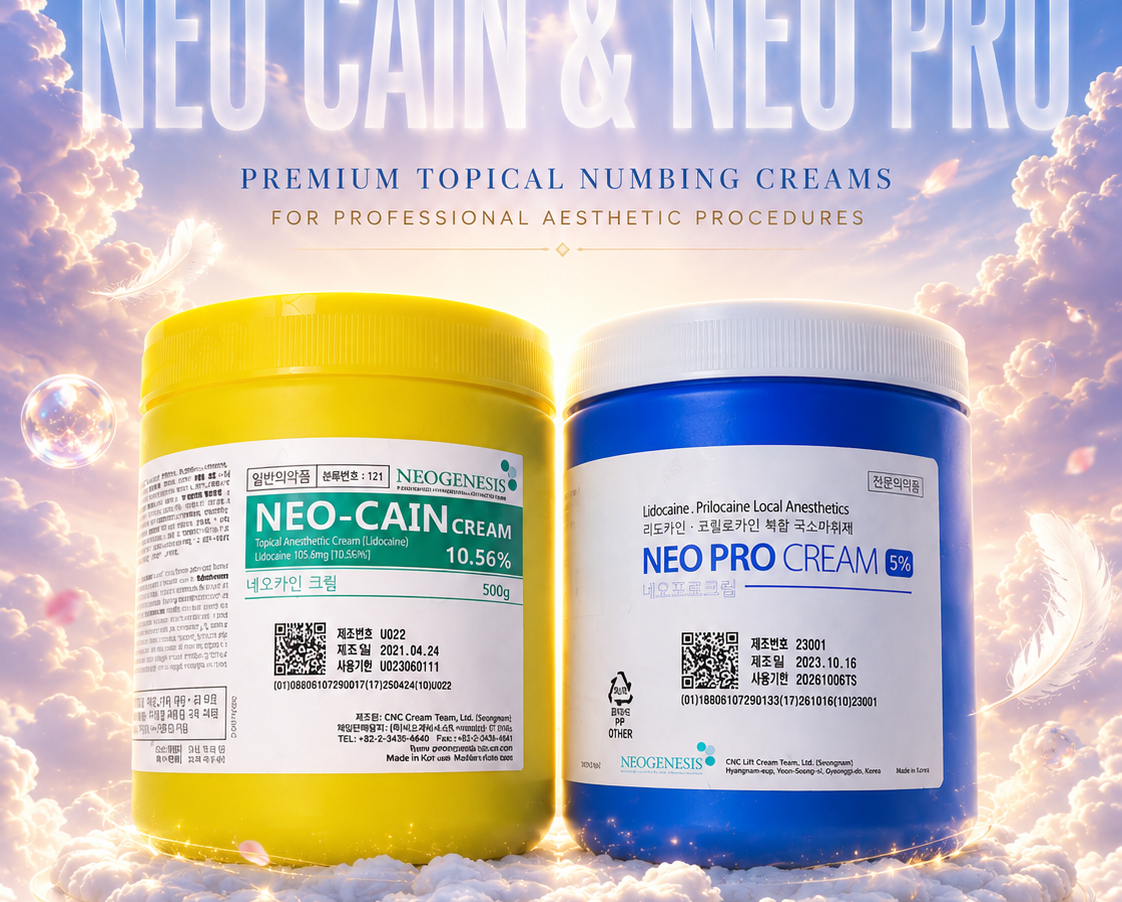 What do professional spas use? Neo Cain 10.56% & Neo Pro 5%